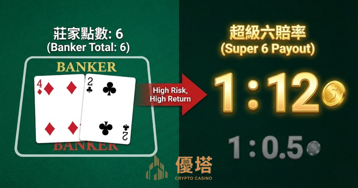 歐博百家樂超級六賠率優勢圖解